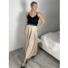 Sukně dlouhá s páskem dámská (S/M/L ONE SIZE) ITALSKÁ MÓDA IMSM26003/DU (Velikost S/M/L, Barva béžová)