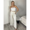 Kalhoty dlouhé elegantní dámské ROSE (S/M/L ONE SIZE) ITALSKÁ MÓDA IMWHP251111/DR (Velikost S/M/L, Barva bílá)