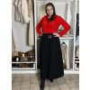 Sukně dlouhá skládaná dámská (S/M/L ONE SIZE) ITALSKÁ MÓDA IM426033/DU (Velikost S/M/L, Barva Černá)