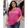Tričko krátký rukáv dámské nadrozměr (54/56/58 ONE SIZE) ITALSKÁ MÓDA IM426023