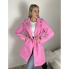 Kabát jarní dlouhý rukáv dámský (S/M/L ONE SIZE) ITALSKÁ MÓDA IMSM261113/DUR (Velikost S/M/L, Barva růžová)