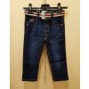 Rifle jeans v pase na gumu kojenecké dětské chlapecké (74-104) H. L. XIANG A395 (Barva modrá, Velikost 98)