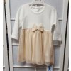 Šaty tutu dlouhý rukáv tylová sukně kojenecké dětské dívčí (56-104) NICOL MAŠLE 35939701 (Barva smetanová, Velikost 86)