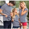 Tričko basic krátký rukáv dětské dorost námořnický proužek (4-12) REKLAMNí TEXTIL 805-sailor