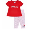 Komplet tričko legíny kojenecké dívčí i love mum (3-24 měsíců) Lamaloli 174025 (Barva bílá, Velikost 74-80)