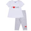 Komplet tričko legíny kojenecké dívčí i love mum (3-24 měsíců) Lamaloli 174025 (Barva bílá, Velikost 74-80)