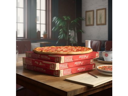 pizza krabice s potiskem reklamni agentura potisk vlastni plnobarevny sitotisk digitalni atest