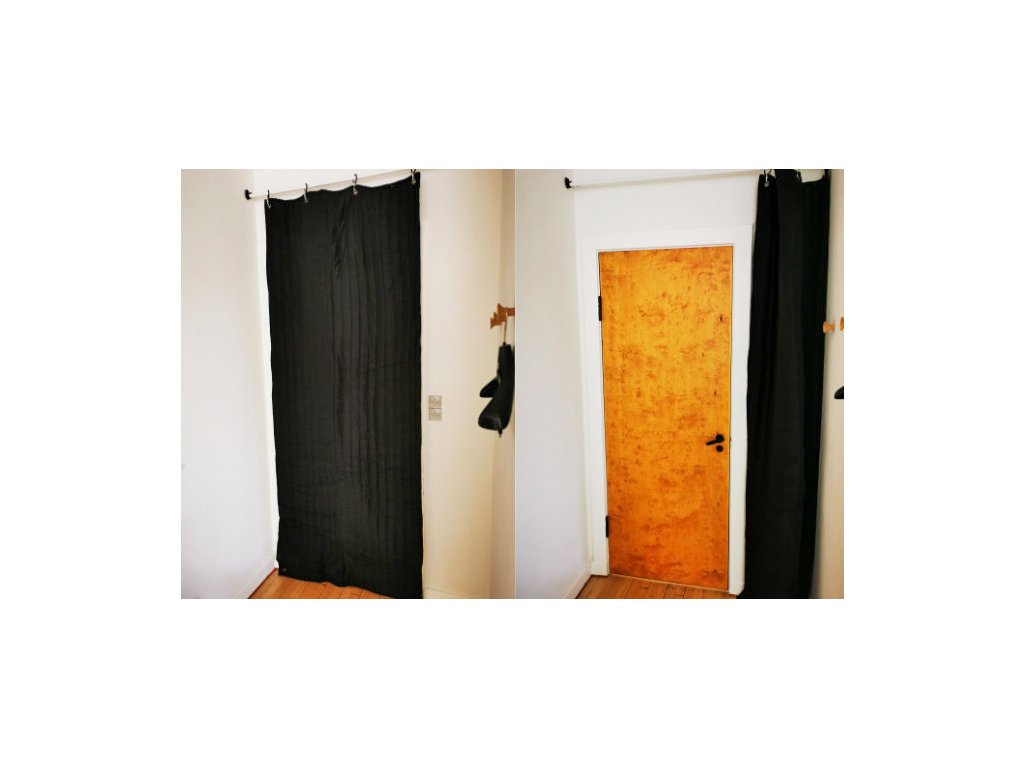 Door acoustic blanket DNC-B, Black 100 x 235cm, double-layered door sound  insulation