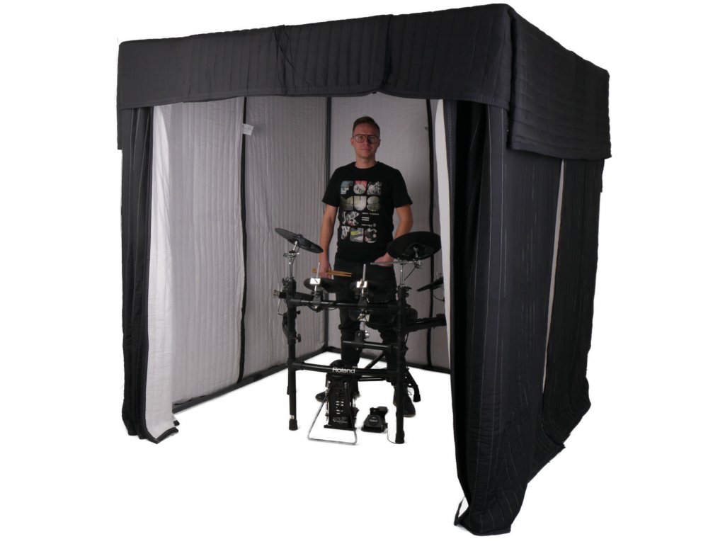 Booth acoustic blanket SB-VG, White/Black 203 x 200cm, for making
