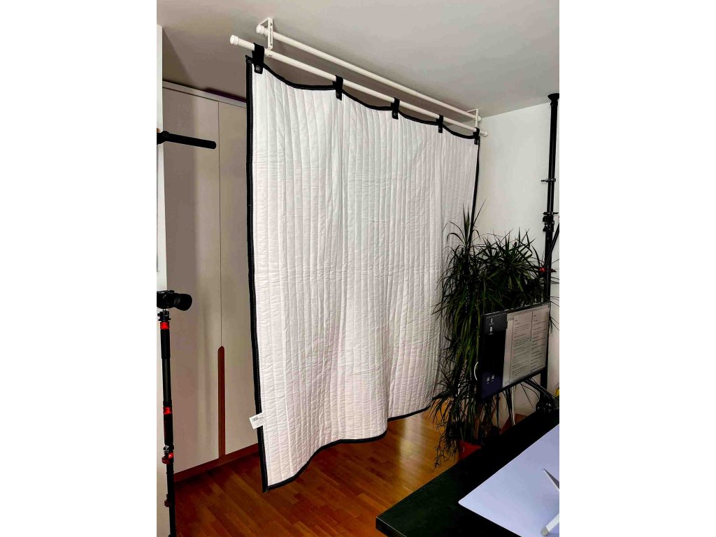 Booth acoustic blanket SB-VG, White/Black 203 x 200cm, for making your own  DYI Vocal