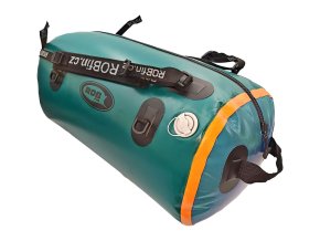 Vodotěsná nafukovací taška ROBfin Duffel bag (Barva Zelená tmavá ROBfin, Objem 60 l, Barva dna Modrá tmavá ROBfin)