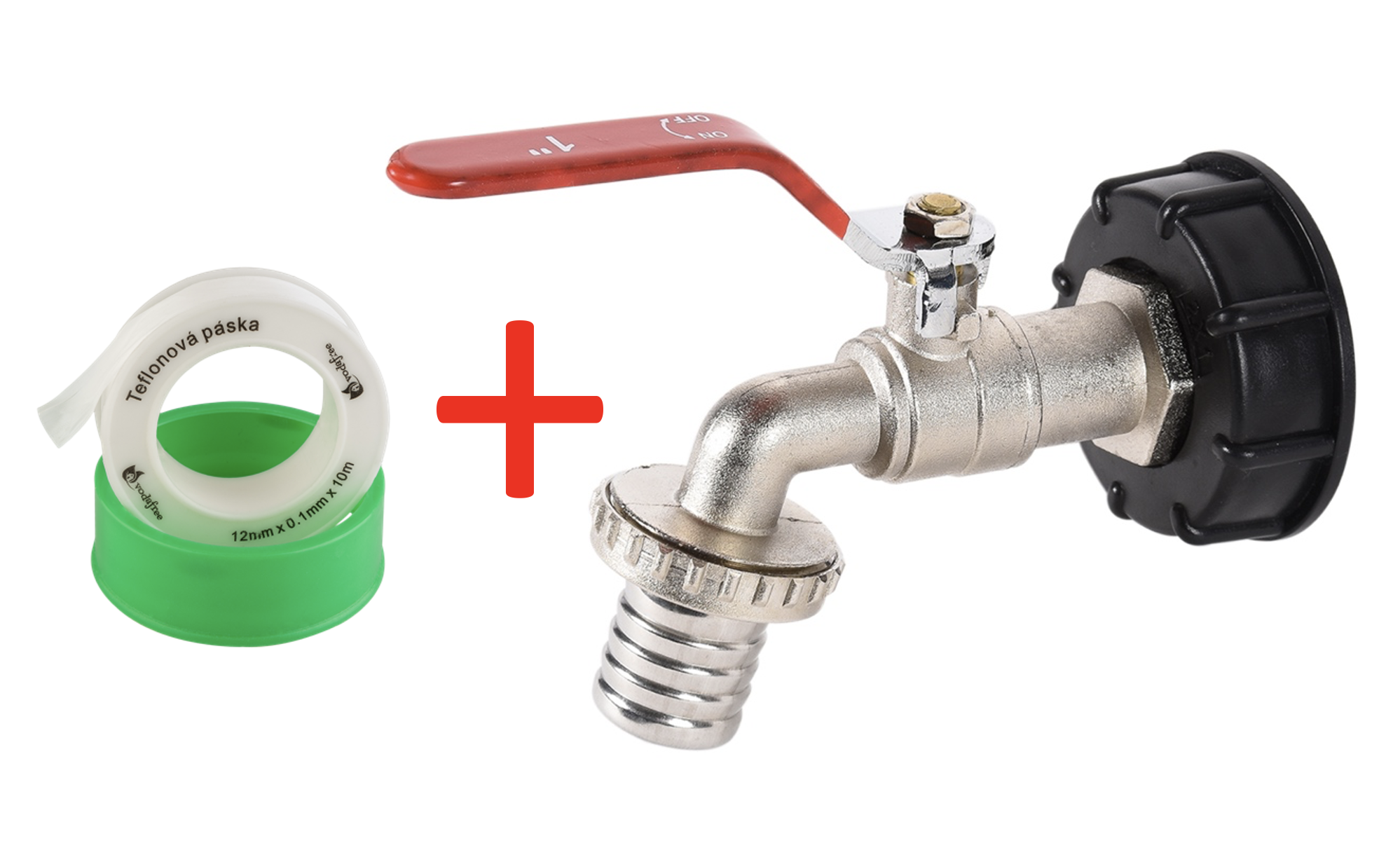 vodafree Redukce IBC nádrže zahradní kohout 1" Rozměr spodního závitu nádrže: HRUBÝ 95 mm