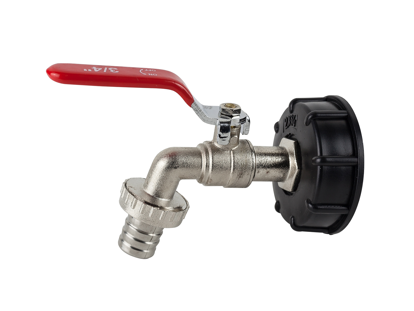  Redukce IBC nádrže, zahradní kohout 3/4" Rozměr spodního závitu nádrže: HRUBÝ 60 mm (nejčastější)