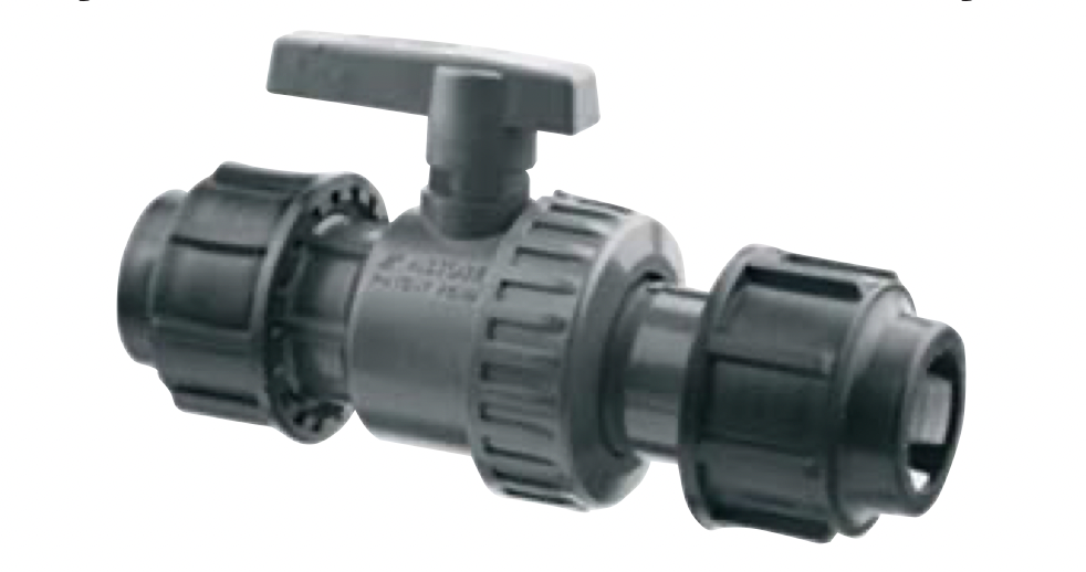 Plas-fit průběžný plastový ventil na trubku 32 mm
