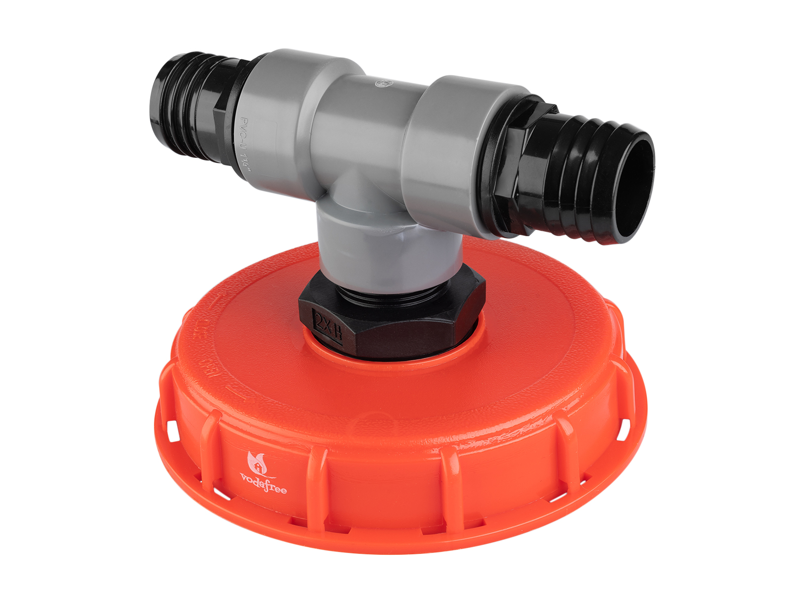 vodafree Horní víko s připojením na DVĚ hadice Průměr horního víka nádrže: 155 mm