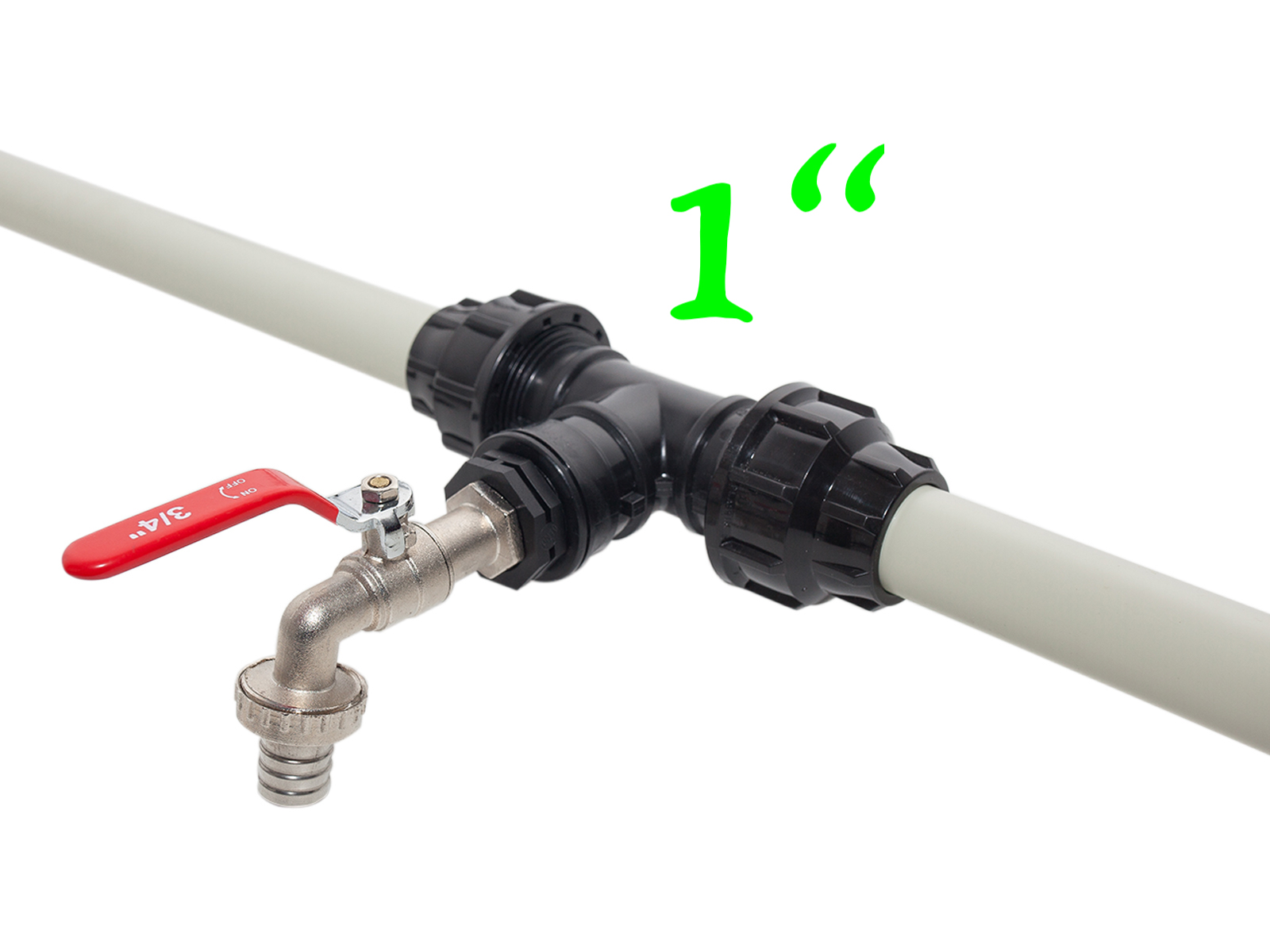 Prepojenie 2x IBC nádrž 1000L VYBERTE: záhradný kohút: 3/4"