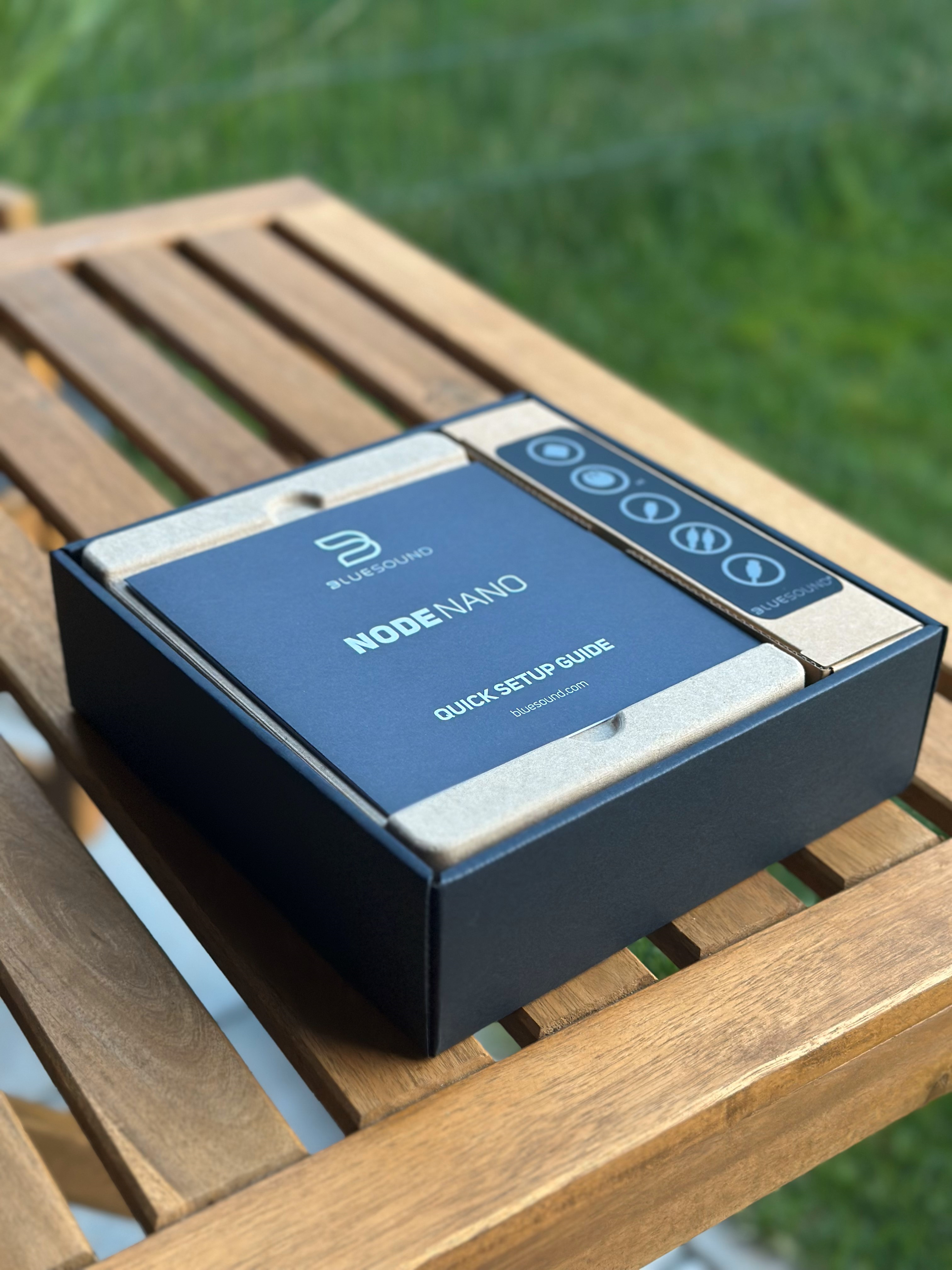 Bluesound Node Nano on table box
