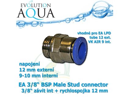 ea 3 8 bsp male stud connector 3 8 zavit int rychlospojka 12 mm