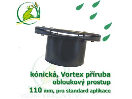 VK pvc priruba foliova 110 mm konicky foliovy prostup standard konicky pro kruhove a vortex nadrze