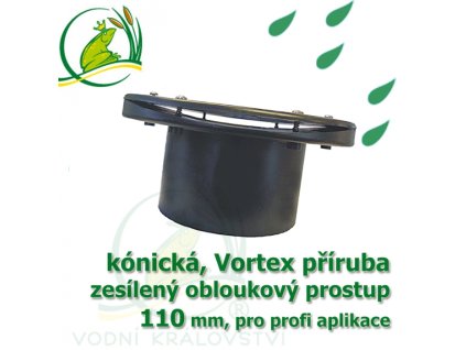 VK pvc priruba foliova 110 mm konicky foliovy prostup zesileny konicky pro kruhove a vortex nadrze