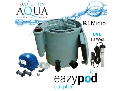 EA eazy pod micro air complete vcetne uv 18 watt a kompresoru airtech 70 pro jezirka do 25 m3 v khaki barve