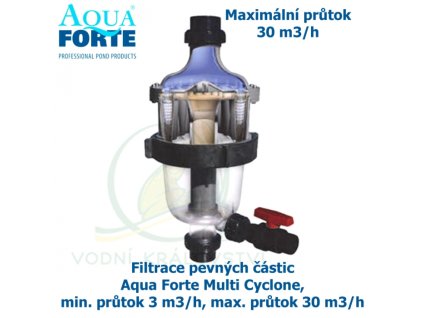 VK filtrace pevnych castic multi cyclone min prutok 3 m3 h max prutok 30 m3 h