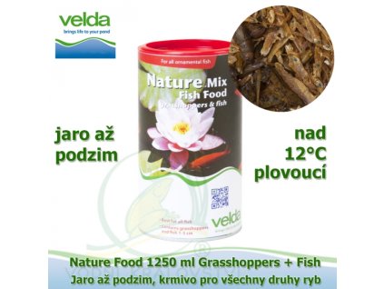 Velda nature food 1250 ml grasshoppers fish