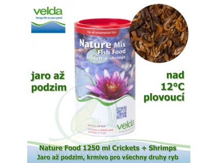 Velda nature food 1250 ml crickets shrimps