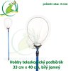 VK hobby teleskopicky podberak oval 33 x 40 cm bily jemny