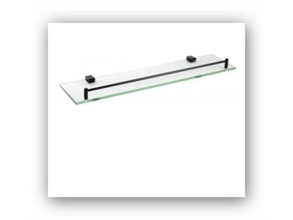 Polička se zábradlím TITANIA NATY 520 mm sklo černá 66653,5