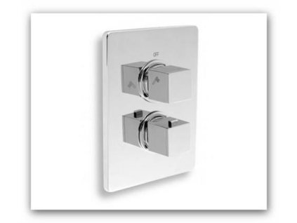 Termostatická hranatá sprchová baterie Novaservis Aquasave 2-cestný ventil chrom 2850R.0