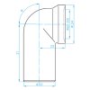 Připojovací koleno na WC 110/22st. KK22000