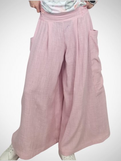Růžové mušelínové kalhoty MCR