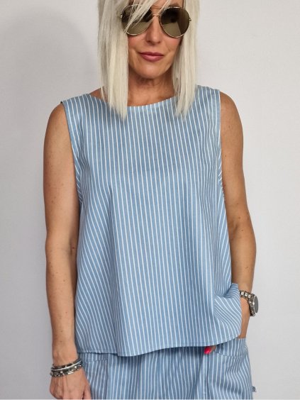 Světlý denim top Sunkissed