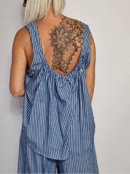 Tmavý denim top Sunkissed