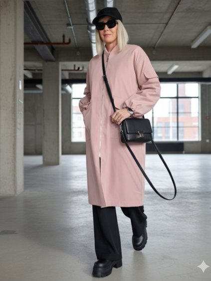 Starorůžový kabát EXTRA