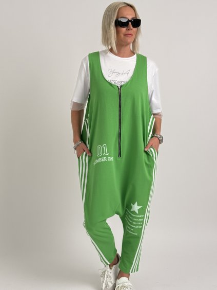 Zelený baggy overal Tesor