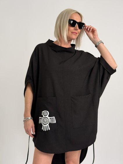 Černá kimono tunika Masala