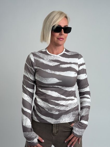 Smetanovo-taupe triko UNISA