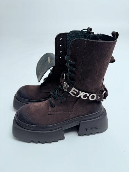 Hnědé kožené boty BEYCO