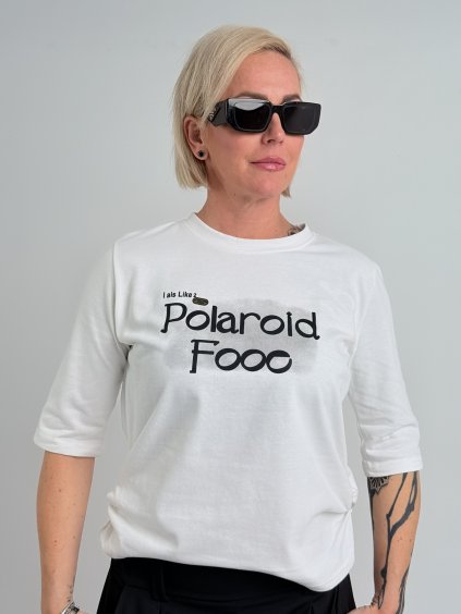 Smetanové triko POLAROID