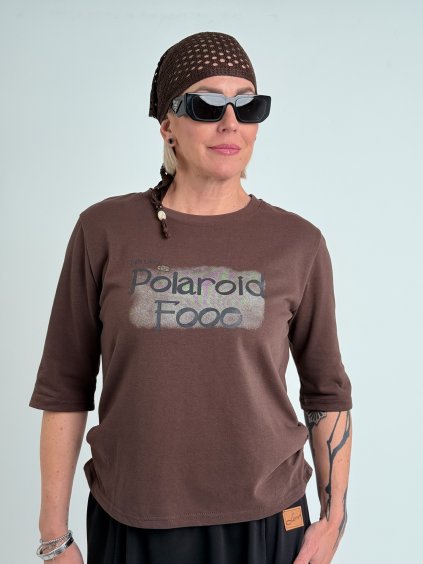 Hnědé triko POLAROID