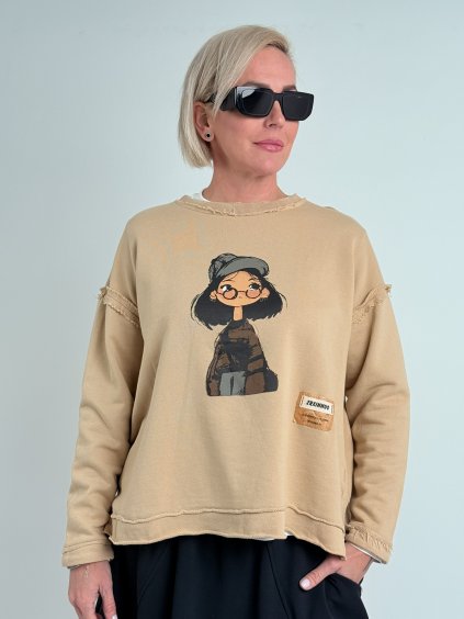 Béžová mikina XINU