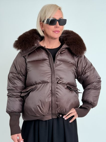 Hnědá bunda DUXING