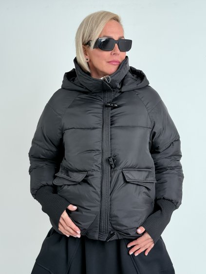 Černá bunda DUXING