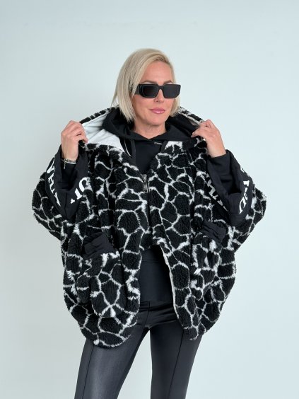 Černo-bílá bunda SEFIN