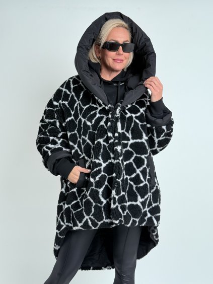 Černo-bílá bunda FROZEN