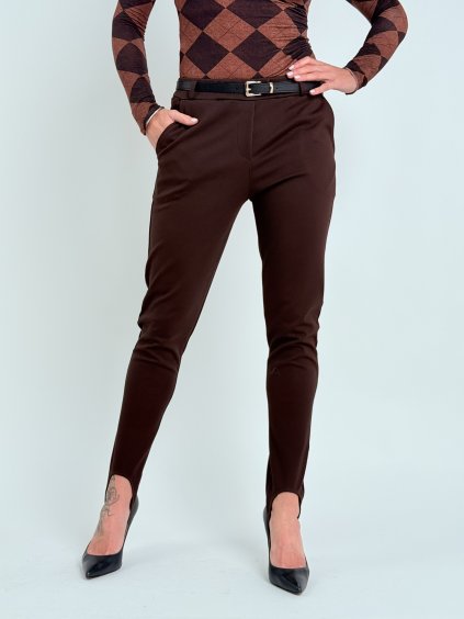 Hnědé kalhotové kaliopky LUX