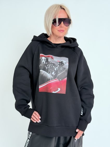 Černá mikina DALMATIN