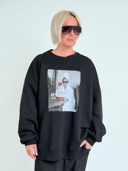 Černá mikina PARIS